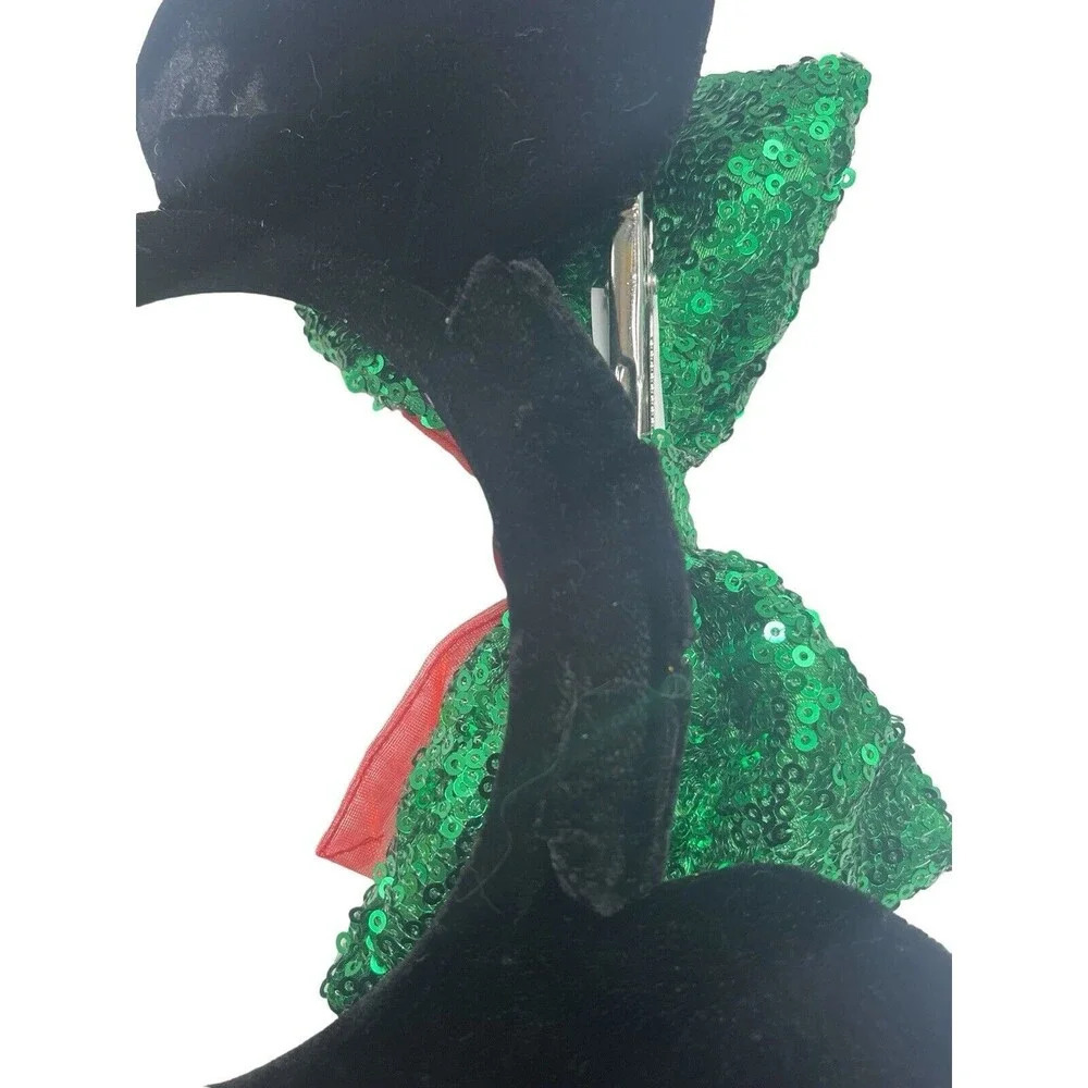 Disney Parks Minnie Ears Christmas Holiday Light Up Bow Barrette Hair Clip Green - Picture 7 of 16